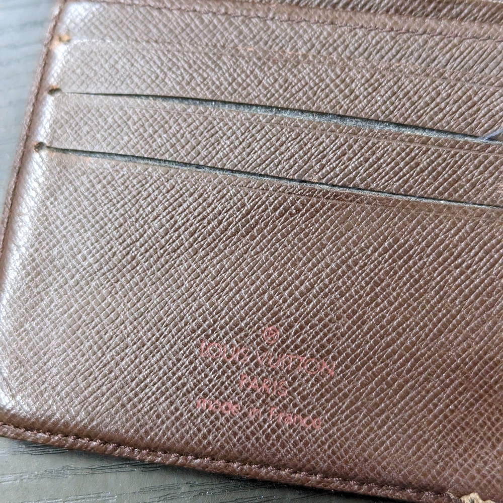 Louis Vuitton Portefeuille Marco Bifold Wallet Damier Ebene Canvas Brown Check - Picture 10 of 12